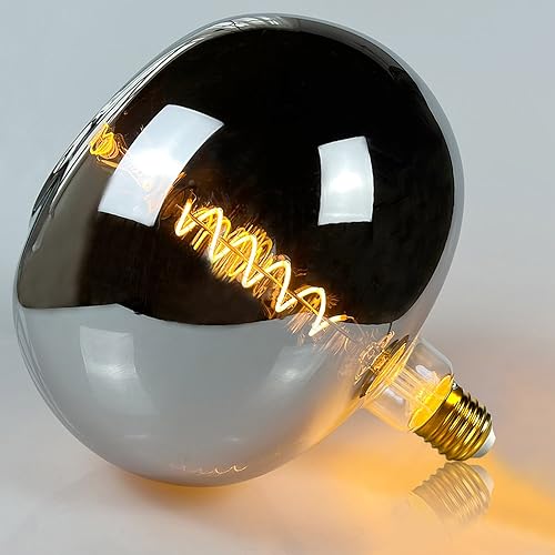 TIANFAN Vintage Led Birne φ220mm Riesige Edison Birne 4W Dimmbare LED Spezial Dekorative Glühbirne 220-240V E27 (Smoke) von TIANFAN