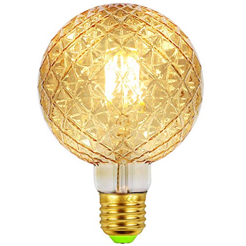 TIANFAN LED-Birnen Vintage 4 W 2700 K warmweiße Kristall-LED-Glühbirne 220/240 V Edison-Schraube E27-Sockel Spezial-dekorative Glühbirne (Golden) von TIANFAN