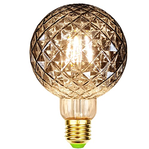 TIANFAN LED-Birnen Vintage 4 W 2700 K warmweiße Kristall-LED-Glühbirne 220/240 V Edison-Schraube E27-Sockel Spezial-dekorative Glühbirne (Rauch) von TIANFAN