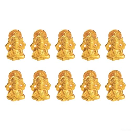 10 Stück für Ganesha Elefantenstatue für Zuhause und Tempel, spirituelles Symbol der Inspiration und Positivität von TIANHENGMart