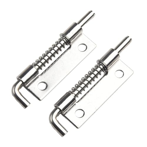 2 Stück federbelastete Riegel zum sicheren Schließen von Türen und Schränken, Edelstahl für lange Lebensdauer (M links) von TIANHENGMart