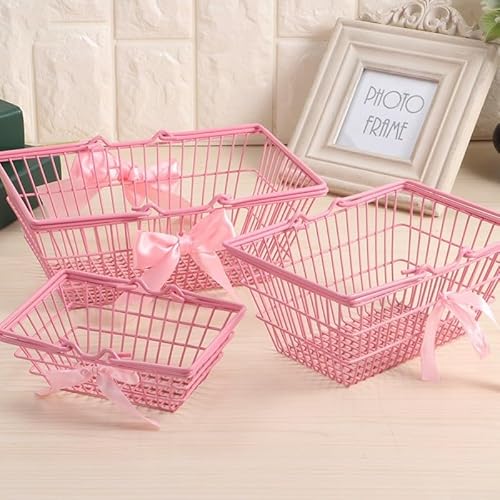 Bunter Mini-Korb zum Organisieren von Schmuck und Kosmetik, Schreibtisch-Zubehör (klein) von TIANHENGMart
