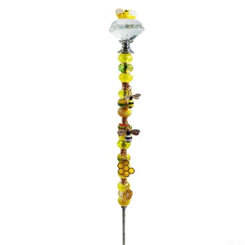 DIY Perlen Gartenstecker mit atemberaubenden Kristallstopfen für bezaubernde Feengarten-Dekoration (B) von TIANHENGMart