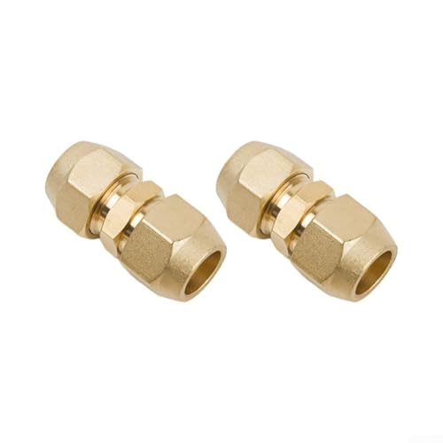 Doppelnippel-Messing-Anschluss-Set, 2 Stück, für verbesserte Leistung der Klimaanlage (1/4 (3/8 (9,52 mm)) von TIANHENGMart