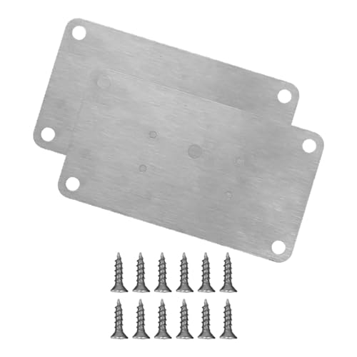 Edelstahl für Schrankscharnier-Reparaturlösung mit komplettem Schrauben-Set (2 Stück-B) von TIANHENGMart