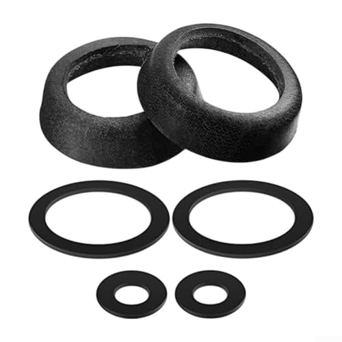 Gartengriff-Pumpendichtungssatz, Leder- und Gummidichtung, Ersatz-Set mit 2 Dichtungen für die meisten Wasserpumpen Modell 75 (schwarz) von TIANHENGMart