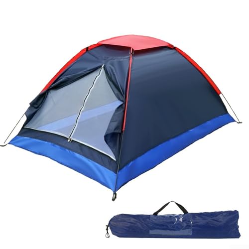 Kuppelzelt für 2 Personen mit Fiberglas-Stangen, leicht, wasserdicht, ideal zum Wandern und Angeln (Marineblau) von TIANHENGMart