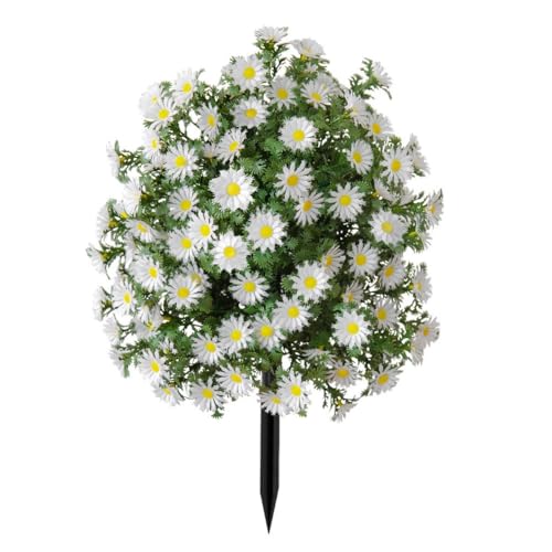 Little Daisy Bodennieten, dekorative künstliche Gänseblümchen-Bodennieten aus Kunststoff für Veranden, Terrassen, Wohnzimmer oder Büros von TIANHENGMart