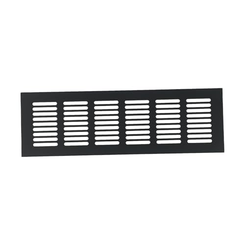 Lüftungsgitter für Schrank, Kleiderschrank, rechteckig, Aluminiumlegierung, für den Einsatz mit Abluftventilatoren, Hydrokultur- und Küchen- und Badezimmerventilatoren (80 x 250 mm) von TIANHENGMart