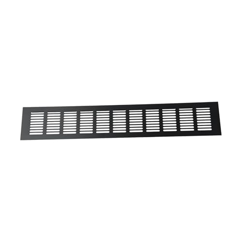Lüftungsgitter für Schrank, Kleiderschrank, rechteckig, Aluminiumlegierung, für den Einsatz mit Abluftventilatoren, Hydrokultur- und Küchen- und Badezimmerventilatoren (80 x 450 mm) von TIANHENGMart