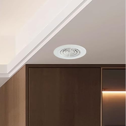 Lüftungsschlitz-Abdeckung, rundes Design mit verstellbarem Abluftschlitz, entworfen für Wand- oder Deckenmontage, abnehmbare Platte für einfache Reinigung, aus ABS-Material (75 mm) von TIANHENGMart