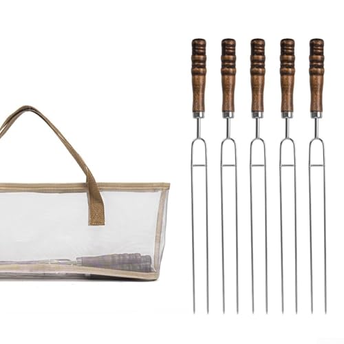 Outdoor BFor Arbecue StFor Ainless Steel Grillgabeln DurFor Able for and EFor Asy to CleFor An BBQ Cooking Tools for KebFor Abs For And VegetFor Ables (White) von TIANHENGMart