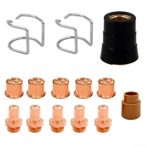 Plasma-Elektrodenspitzen-Schutz-Set, für Eastwood für Versa Cut 60 Cutter CB70 Taschenlampe, 14 Komponenten, einschließlich Düsen und Elektroden Plasma-Elektrodenspitzen-Schutz-Set, für Eastwood für Versa Cut 60 Cutter CB70 Taschenlampe, 14 Komponenten, einschließlich Düsen und Elektroden von TIANHENGMart