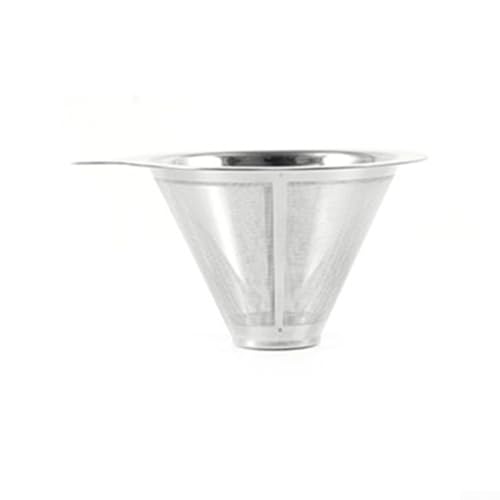 Pour Over Cone Dripper Wiederverwendbarer Edelstahl-Kaffeefilter für Camping und Reisen (L) von TIANHENGMart