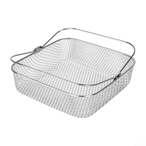 Quadratischer Luftfritteusenkorb aus 304 Edelstahl, passend für 5 8QT 6QT Air Fritteuse, spülmaschinenfest und leicht zu reinigen Quadratischer Luftfritteusenkorb aus 304 Edelstahl, passend für 5 8QT 6QT Air Fritteuse, spülmaschinenfest und leicht zu reinigen von TIANHENGMart