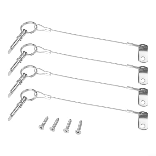 Set mit 4 Schnellspannstiften mit Lanyards für Schiffsanhänger und Ausrüstung (Stil A) von TIANHENGMart