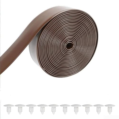 Stuhl-Reparaturband, 3 m, PVC-Reparaturriemen mit 10 Nägeln für Strand, Terrasse und Rasen (braun) von TIANHENGMart