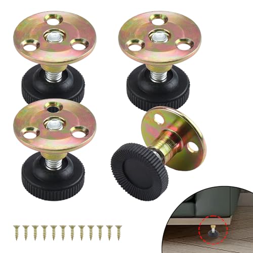 TIANLIN Höhenverstellbare Möbelfüße 33-45mm | 4 Stücke Verstellbare Stellfüße M8×20mm für Schränke, Kommoden & Sofabeine | Stabiler Gewindefuß von TIANLIN