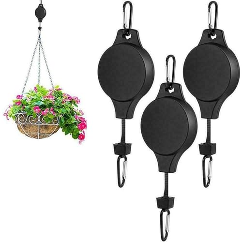 TIANLIN Robuste, einziehbare Pflanzenaufhänger, Pflanzenrollen zum Aufhängen von Pflanzen, einfach anzuheben und zu senken, automatische Verriegelung, verstellbarer Haken für Gartenkörbe, Töpfe TIANLIN Robuste, einziehbare Pflanzenaufhänger, Pflanzenrollen zum Aufhängen von Pflanzen, einfach anzuheben und zu senken, automatische Verriegelung, verstellbarer Haken für Gartenkörbe, Töpfe von TIANLIN