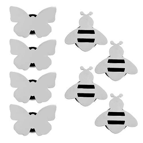 TIANNAIT 4 magnetische Tischtuchhalter in Bienenform aus Edelstahl, 4 magnetische Schmetterlingstischdecke für Tischdecken im Freien, Magnete für Tischdeckengewichte von TIANNAIT