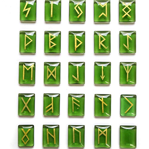 Lapislazuli Runensteine Set Indoor Brunnen Steine Sea Glass Trommelgraviert Schriftzug Rune Graviert Heidnischer Schriftzug von TIANQUXNGI