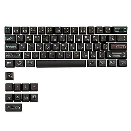 TIANQUXNGI Keycaps PBT Standard Five-Side Sublimation Process Keycap for RK61 Gans Alt61 GH60 Iquix F60 GK61 von TIANQUXNGI