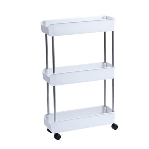 TIANQUXNGI Layered Kitchen Trolley Rolling Kitchen Trolley with Multiple Layer and Cup Holder for Home Organization von TIANQUXNGI