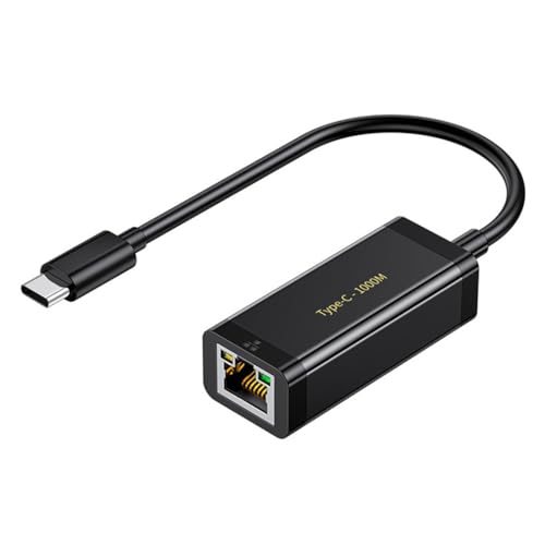 TIANQUXNGI USB C auf RJ45 Dongle Gigabit 1000Mbps Ethernet Netzwerkadapter USB C auf Ethernet Adapter Konverter für PC Laptop von TIANQUXNGI