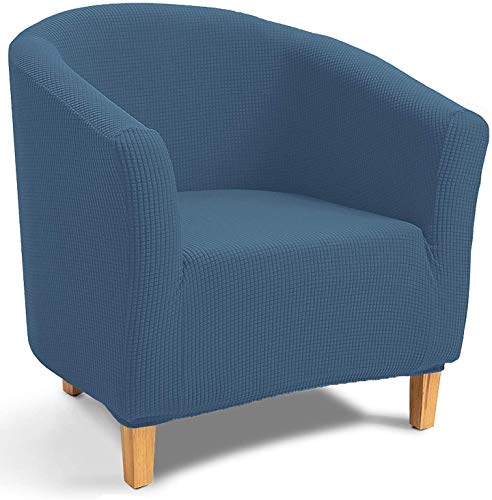 TIANSHU Sesselschoner Elastisch Sesselüberwurf, Modern Club Chair Stretch Sesselhusse, Universal Sofabezug für Einzelsofa, Bezug für Clubsessel (Denim Blue) von TIANSHU