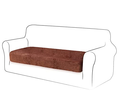 TIANSHU Velvet Stretch Kissenbezug Sofakissen Schonbezug Möbelschutz Sofa Sitzbezug für Couch 1-teilige Velvet Kissenbezüge für 2 Sitzer (2 Sitzer, Kaffee) von TIANSHU