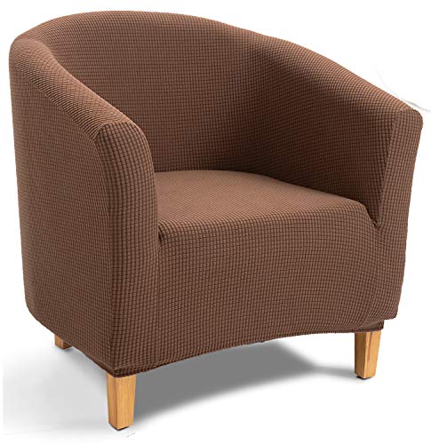 TIANSHU Sesselschoner Elastisch Sesselüberwurf, Modern Club Chair Stretch Sesselhusse, Universal Sofabezug für Einzelsofa, Bezug für Clubsessel (Kaffee) von TIANSHU