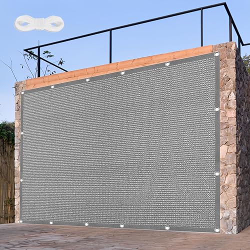 Sonnensegel Atmungsaktiv 280 x 620 cm Rechteckig Atmungsaktiv Sonnenschutz Windschutz Sun Segel Rechter Winkel mit Ösen Segeltuch 4 × 1.5 M Seile für Terrasse Balkon, Hellgrau Sonnensegel Atmungsaktiv 280 x 620 cm Rechteckig Atmungsaktiv Sonnenschutz Windschutz Sun Segel Rechter Winkel mit Ösen Segeltuch 4 × 1.5 M Seile für Terrasse Balkon, Hellgrau von TIANTMIN