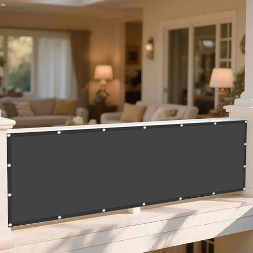 Sonnensegel Balkon 110 x 280 cm Rechteckig Wasserdicht 98% UV Schutz Segeltuch Pergola Ohne Bohren mit Ösen Segeltuch für Terrasse Camping, Dunkelgrau Sonnensegel Balkon 110 x 280 cm Rechteckig Wasserdicht 98% UV Schutz Segeltuch Pergola Ohne Bohren mit Ösen Segeltuch für Terrasse Camping, Dunkelgrau von TIANTMIN