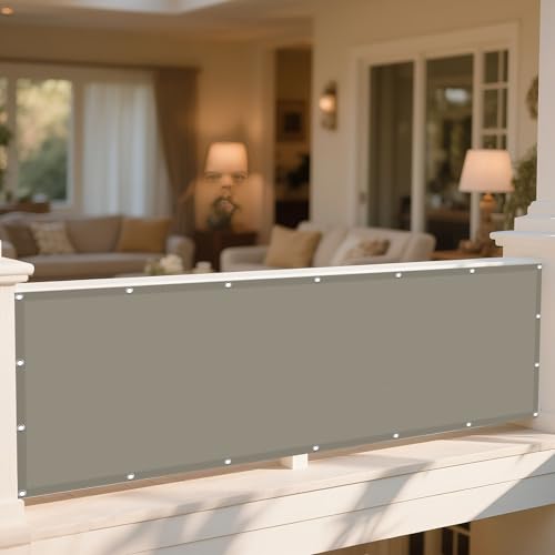 Sonnensegel Balkon 190 x 340 cm Rechteckig Wasserdicht 98% UV Schutz Segeltuch Pergola Ohne Bohren mit Ösen Segeltuch für Terrasse Camping, Khaki Sonnensegel Balkon 190 x 340 cm Rechteckig Wasserdicht 98% UV Schutz Segeltuch Pergola Ohne Bohren mit Ösen Segeltuch für Terrasse Camping, Khaki von TIANTMIN