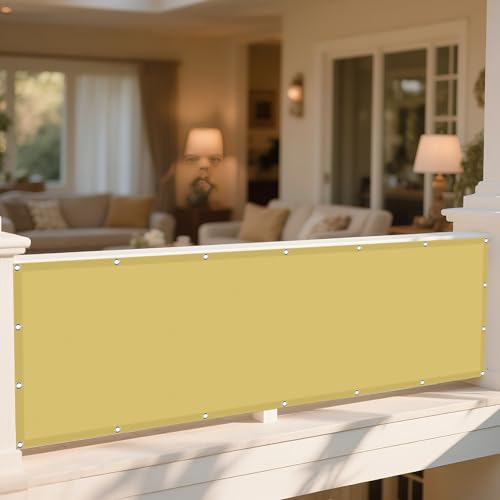 Sonnensegel Balkon 280 x 320 cm Rechteckig Wasserdicht 98% UV Schutz Segeltuch Pergola Ohne Bohren mit Ösen Segeltuch für Terrasse Camping, Creme Farben Sonnensegel Balkon 280 x 320 cm Rechteckig Wasserdicht 98% UV Schutz Segeltuch Pergola Ohne Bohren mit Ösen Segeltuch für Terrasse Camping, Creme Farben von TIANTMIN