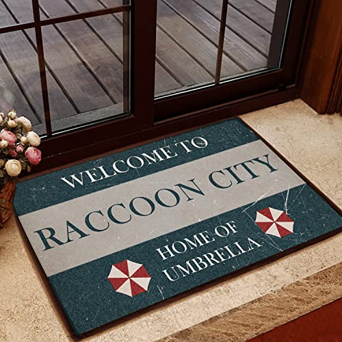 TIANTURNM Fussmatte Aussen Fantastische Fußmatte Home Decor Willkommen in Raccoon City Home of Umbrella deko Wohnzimmer 20"x32" von TIANTURNM
