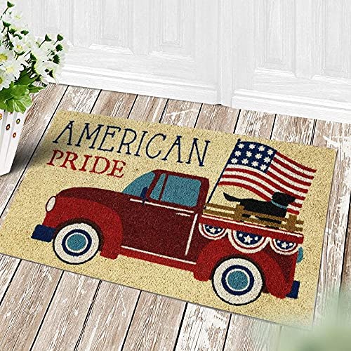 TIANTURNM Fussmatte Aussen Haustür Fußabtreter American Pride America Fußmatte USA Willkommensmatte Willkommensmatte Wohnkultur Lustige Fußmatte Geschenkidee deko Wohnzimmer 20"x32" von TIANTURNM