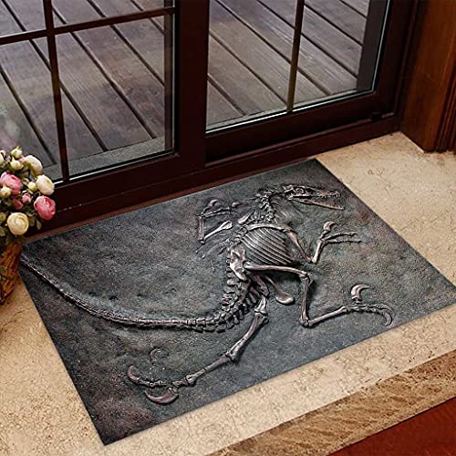 TIANTURNM Fussmatte Aussen Haustür Fußabtreter Dinosaurier Fossil Dinosaurier Fußmatte Willkommensmatte deko Wohnzimmer 16"x24" von TIANTURNM