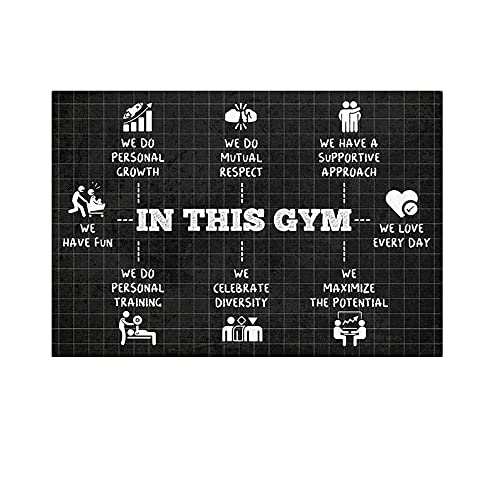 TIANTURNM Fussmatte Aussen Haustür Fußabtreter Gym Fitness Übung Extra Pommes Fußmatte Home Living Home Decor Lustige Fußmatte Geschenkidee deko Wohnzimmer 24"x36" von TIANTURNM