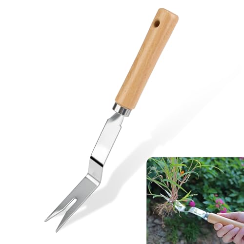 TIANXUAN Löwenzahn-Unkrautentferner mit V-Form Gabel, Gartenhandwerkzeug von TIANXUAN