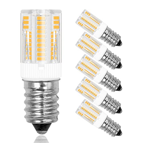 TZHILAN E14 LED Glühbirnen Home Dekorative Beleuchtung 2W Dimmbar Warmweiß 2700K SES Small Edison Candelabra Schraubsockel 20W Äquivalent Energiesparende für Kühlschrank/Mikrowelle 5er Pack[MEHRWEG] von TZHILAN