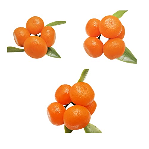 TIAVNTD Künstliche Orangen, künstliche Früchte, lebensecht, künstliche Orangen, künstliche Obstschale, für Zuhause, Party, Küche, Festival, Dekoration, 3 Stück von TIAVNTD