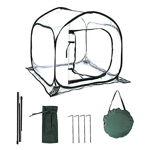 TIAVNTD Mini-Gewächshaus-Zelt, 80 cm, klein, tragbar, für Gartenpflanzen, Blumenzelt, Schutz für Garten, Outdoor, Hinterhof von TIAVNTD