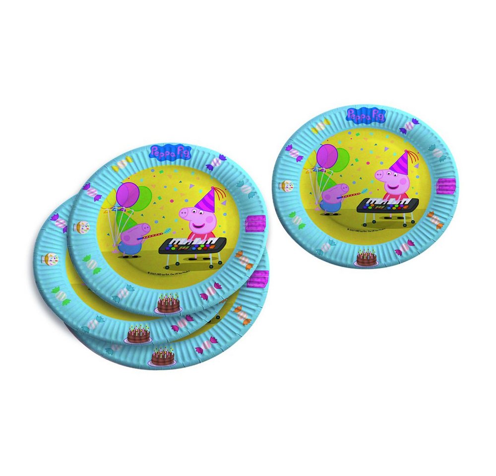 TIB Heyne Pappteller Peppa Pig - 6 Pappteller - ca. Ø 23 cm, (6 St) von TIB Heyne
