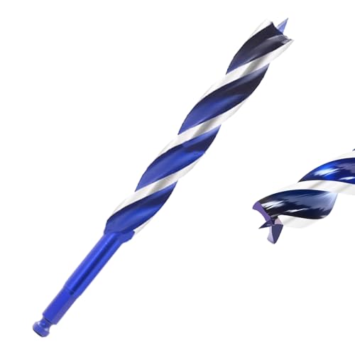 1/2 Zoll Schlangenbohrer für Holz, 15,2 cm langer Karbonstahl, Schnellwechsel-Sechskantschaft, Holzbohrer für Hartholz, Weichholz und Kunststoff 1/2 Zoll Schlangenbohrer für Holz, 15,2 cm langer Karbonstahl, Schnellwechsel-Sechskantschaft, Holzbohrer für Hartholz, Weichholz und Kunststoff von TIBOO DAY