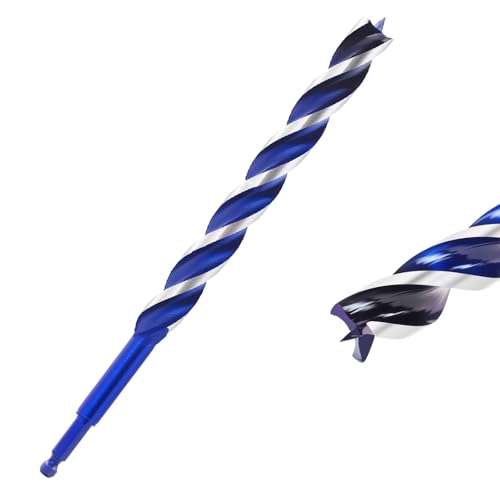 1/2 Zoll Schlangenbohrer für Holz, 22,9 cm langer Karbonstahl, Schnellwechsel-Sechskantschaft, Holzbohrer für Hartholz, Weichholz und Kunststoff 1/2 Zoll Schlangenbohrer für Holz, 22,9 cm langer Karbonstahl, Schnellwechsel-Sechskantschaft, Holzbohrer für Hartholz, Weichholz und Kunststoff von TIBOO DAY