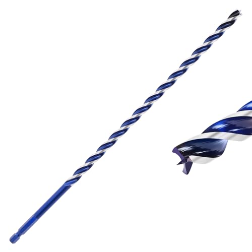 1/4 Zoll Schlangenbohrer für Holz, 30,5 cm langer Karbonstahl, Schnellwechsel-Sechskantschaft, Holzbohrer für Hartholz, Weichholz und Kunststoff von TIBOO DAY