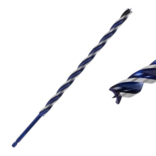 3/8 Zoll Schlangenbohrer für Holz, 22,9 cm langer Karbonstahl, Schnellwechsel-Sechskantschaft, Holzbohrer für Hartholz, Weichholz und Kunststoff 3/8 Zoll Schlangenbohrer für Holz, 22,9 cm langer Karbonstahl, Schnellwechsel-Sechskantschaft, Holzbohrer für Hartholz, Weichholz und Kunststoff von TIBOO DAY