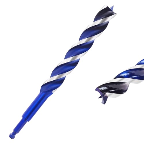 7/8 Zoll Schlangenbohrer für Holz, 22,9 cm langer Karbonstahl, Schnellwechsel-Sechskantschaft, Holzbohrer für Hartholz, Weichholz und Kunststoff von TIBOO DAY