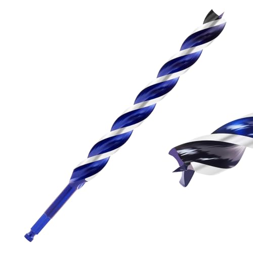 7/8 Zoll Schlangenbohrer für Holz, 30,5 cm langer Karbonstahl, Schnellwechsel-Sechskantschaft, Holzbohrer für Hartholz, Weichholz und Kunststoff von TIBOO DAY